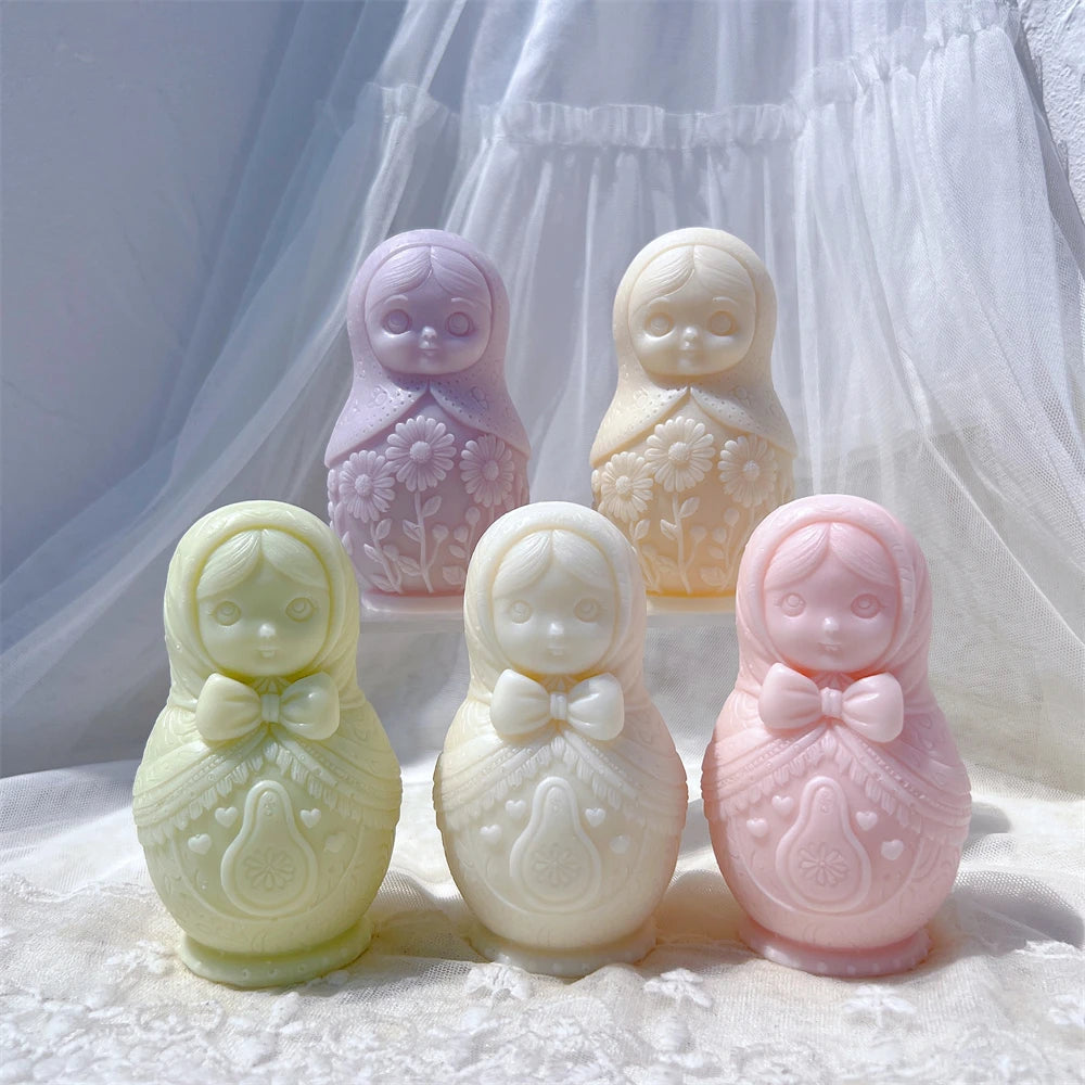Matryoshka Russian Doll Silicone Candle Mold