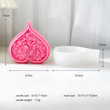 Rose Blossom Heart Shape Silicone Candle Mold