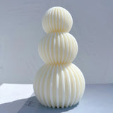 Ball Ribbed Pillar Candle Mold