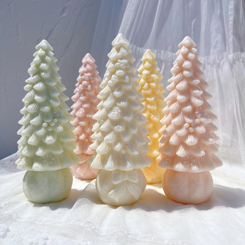 Bowknot Christmas Tree Silicone Candle Mold