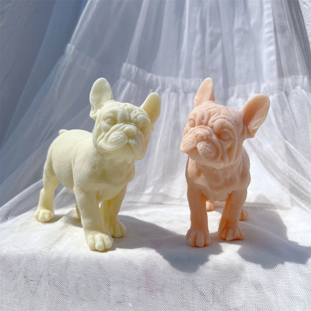 Standing French Bulldog Puppy Candle Mold