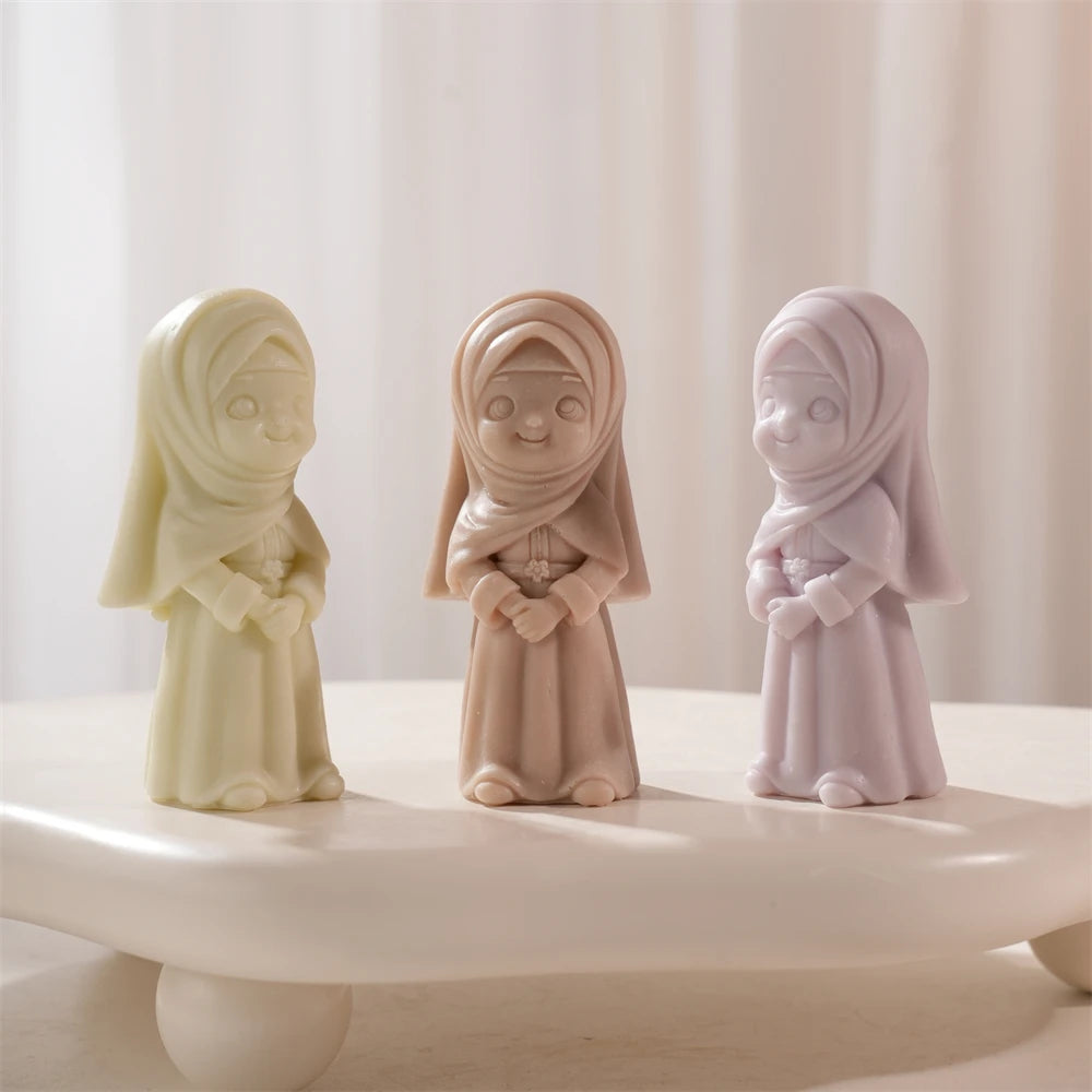 Ramadan Kareem Girl & Boy Figurine Candle Mold