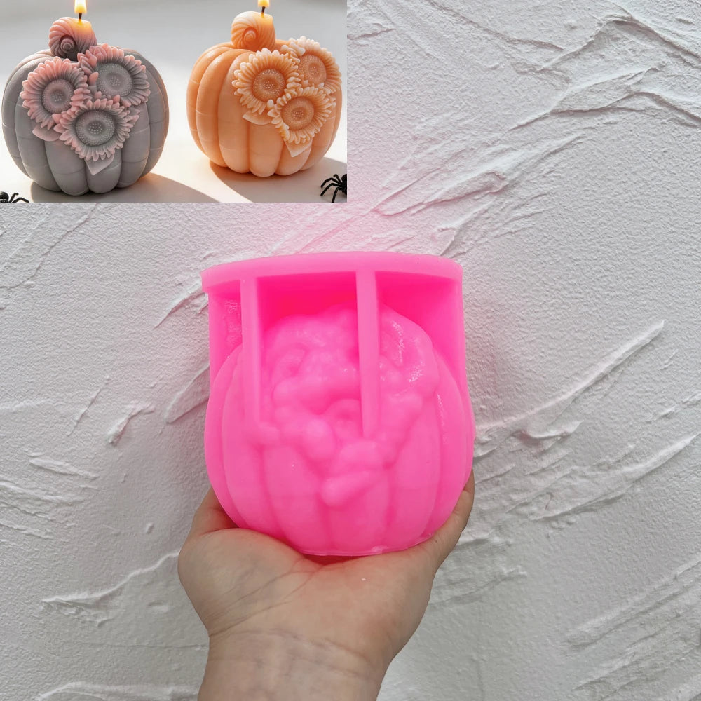 Sunflower Pumpkin Silicone Candle Mold
