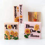 Sunflower Letters Slogan Candle Mold