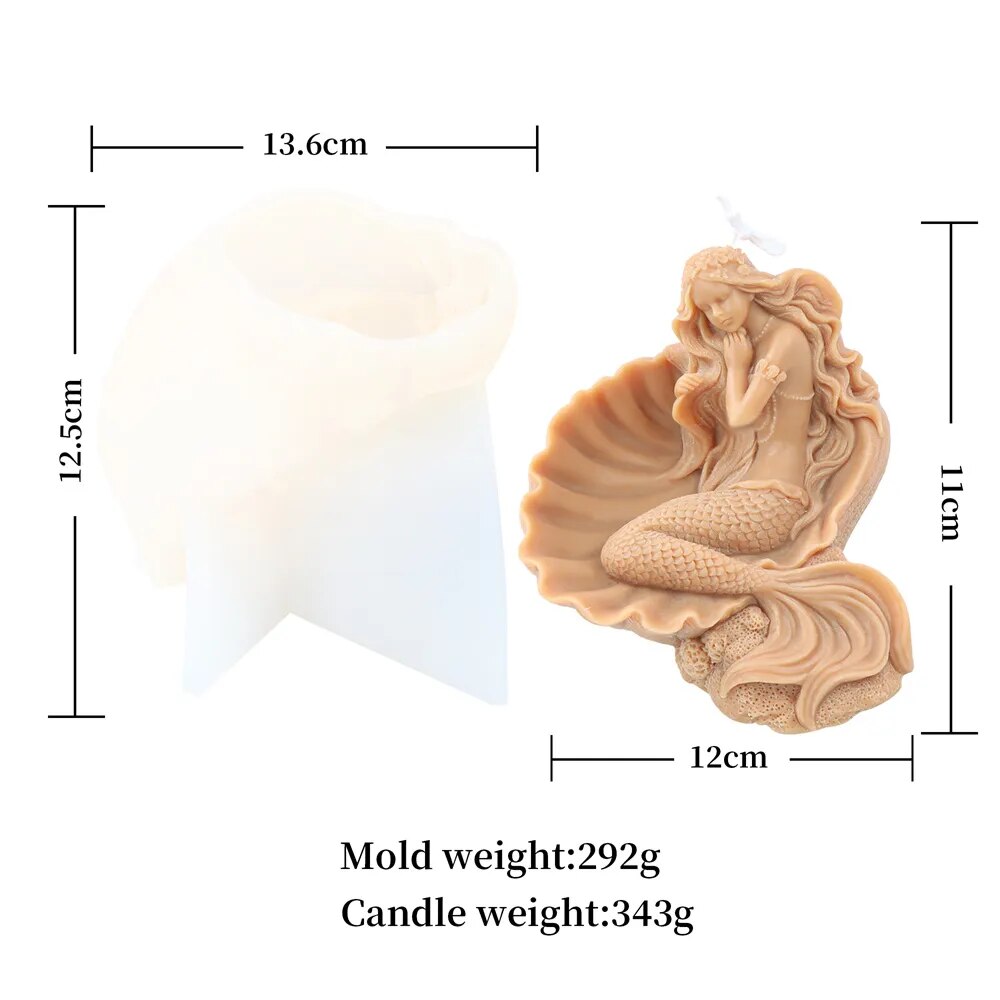 Mermaid Candle Mold