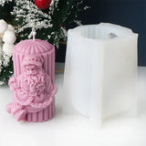 Christmas Cylindrical Candle Silicone Mold