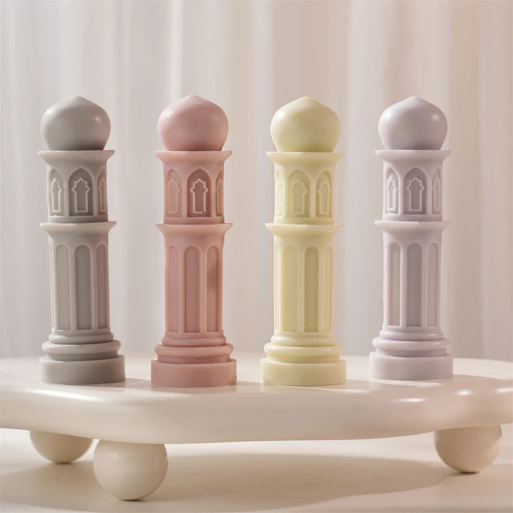 Ramadan Kareem Pillar Silicone Candle Mold