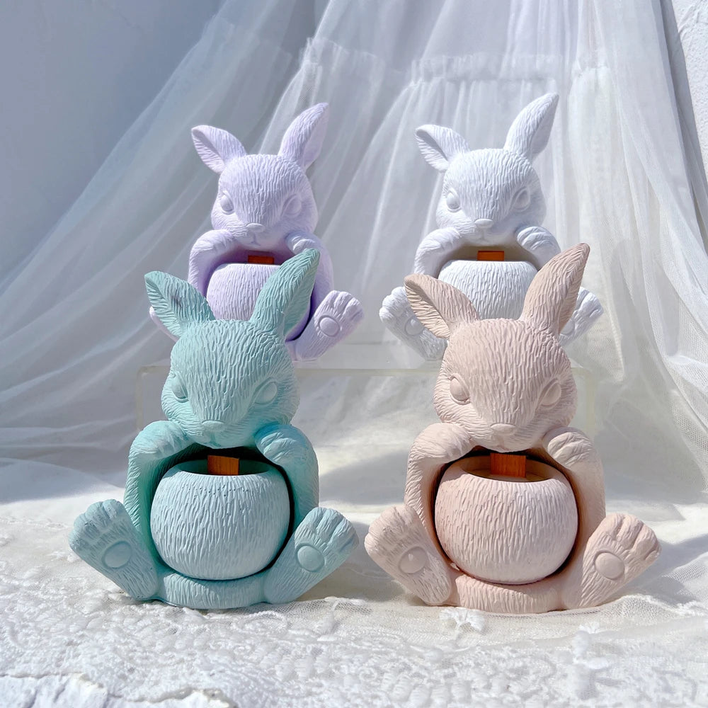 Rabbit Hollow Candle Holder Silicone Mold