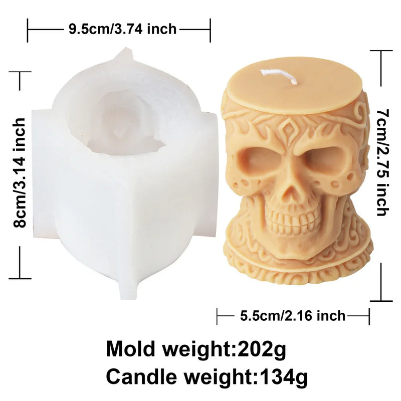 DIY Skull Candle Mold for Halloween Decor