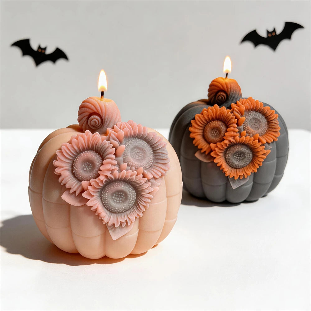 Sunflower Pumpkin Silicone Candle Mold