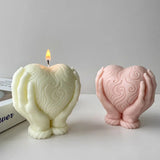 Holding Heart Love Candle Mold