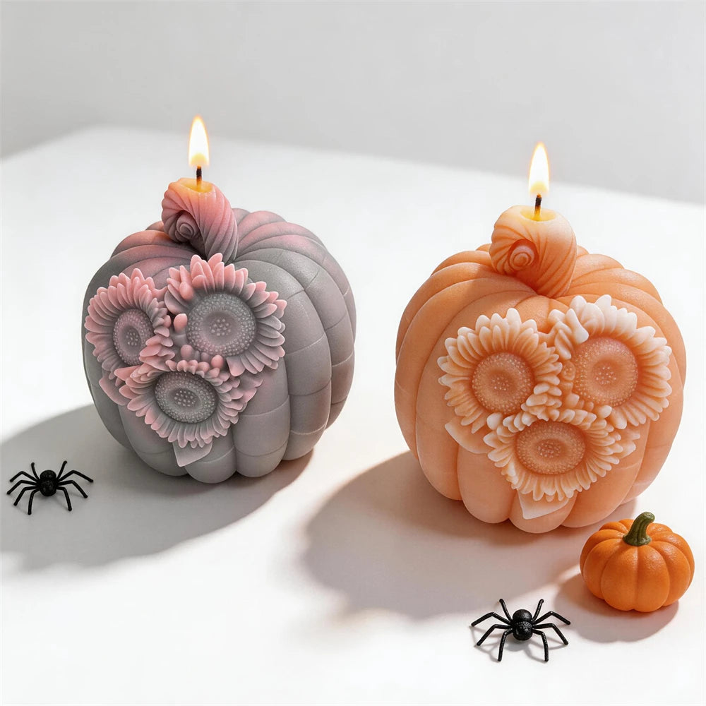 Sunflower Pumpkin Silicone Candle Mold