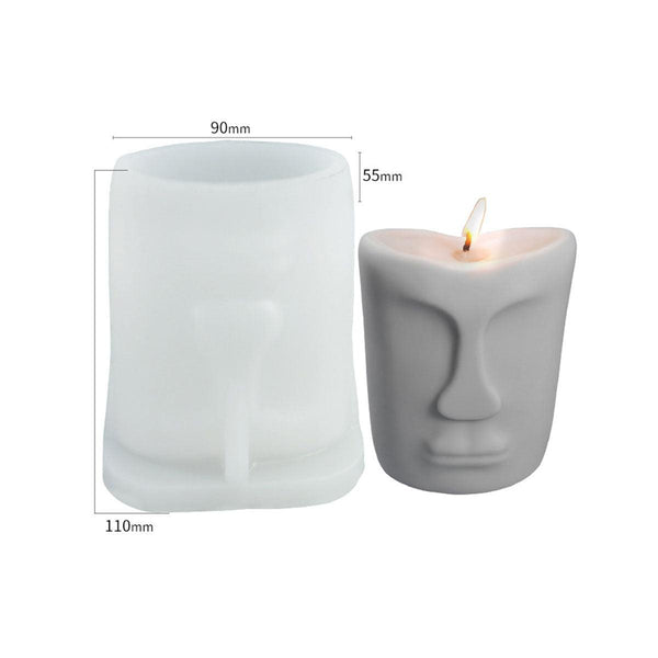 Silicone Mold For Abstract Face Scented Candle Candles molds