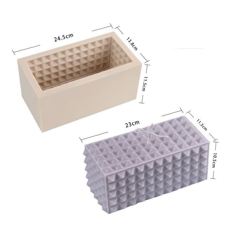 Silicone Square Three-dimensional Geometry Drill Face Rubik's Cube Aromatherapy Gypsum Liquid Silicone Candle Fondant Mold Candles molds