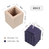 Silicone Square Three-dimensional Geometry Drill Face Rubik's Cube Aromatherapy Gypsum Liquid Silicone Candle Fondant Mold Candles molds