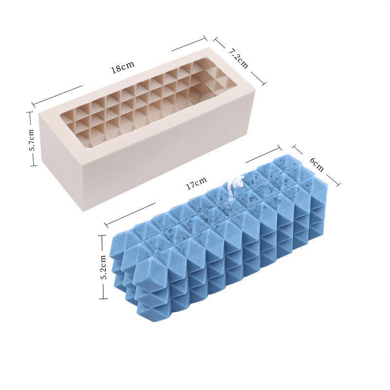 Silicone Square Three-dimensional Geometry Drill Face Rubik's Cube Aromatherapy Gypsum Liquid Silicone Candle Fondant Mold Candles molds