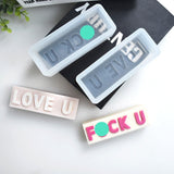 Silicone Typo Candle Mold For Rectangular Gypsum Aromatherapy Household Candles Candles molds