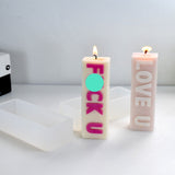 Silicone Typo Candle Mold For Rectangular Gypsum Aromatherapy Household Candles Candles molds