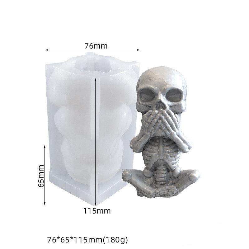 Skull Candle Cover Eyes Mouth And Ears Diy Handmade Candle Mold Candles molds