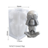 Skull Candle Cover Eyes Mouth And Ears Diy Handmade Candle Mold Candles molds