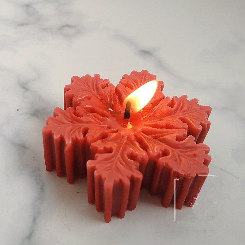 Snowflake Christmas Candle soft silicone Candle mold Candles molds
