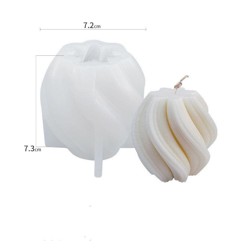 Spiral Cylinder Scented Candle Silicone Mold DIY Candles molds