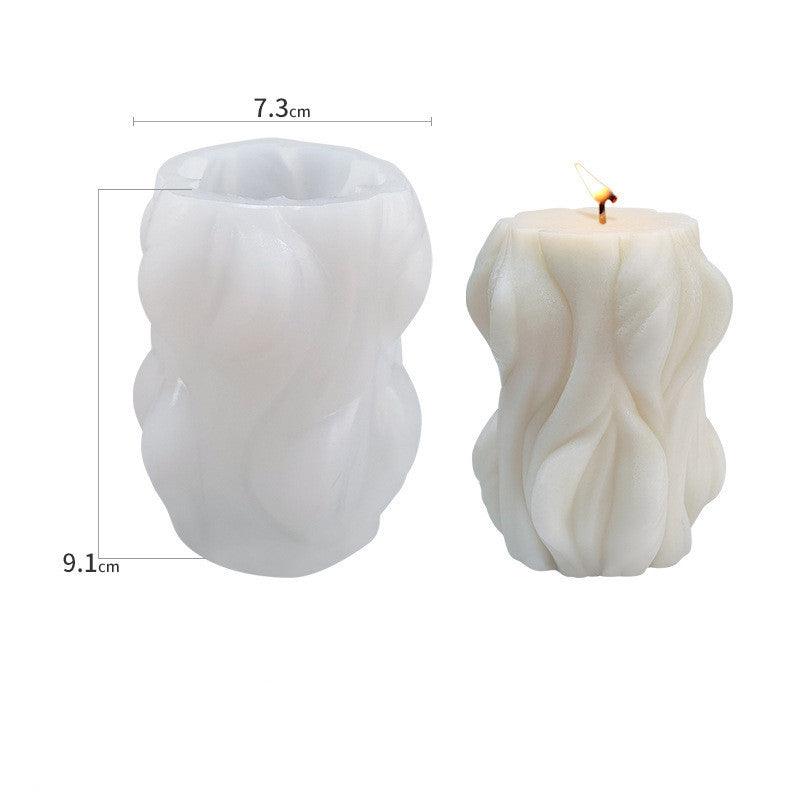 Spiral Cylinder Scented Candle Silicone Mold DIY Candles molds