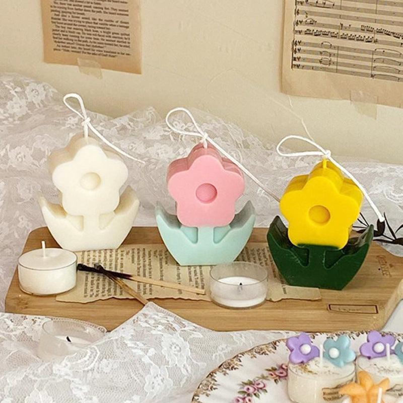 Spring Flower Candle Mold Scented Candle Plastic Acrylic Mold Candles molds