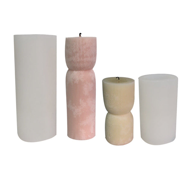 Striped Pillar Candle Mold - Create Elegant Candles Candles molds