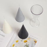 Striped Pointed Cone Candle Mold Candles molds