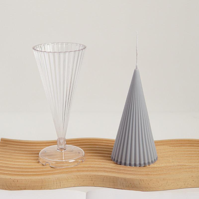 Striped Pointed Cone Candle Mold Candles molds