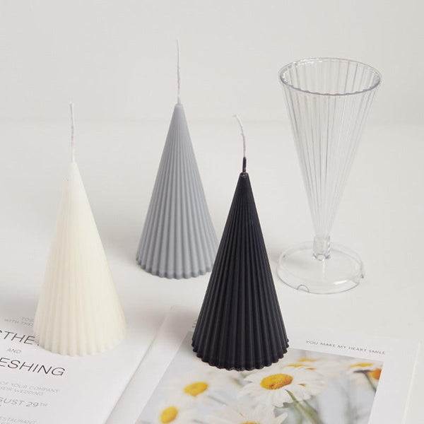 Striped Pointed Cone Candle Mold Candles molds