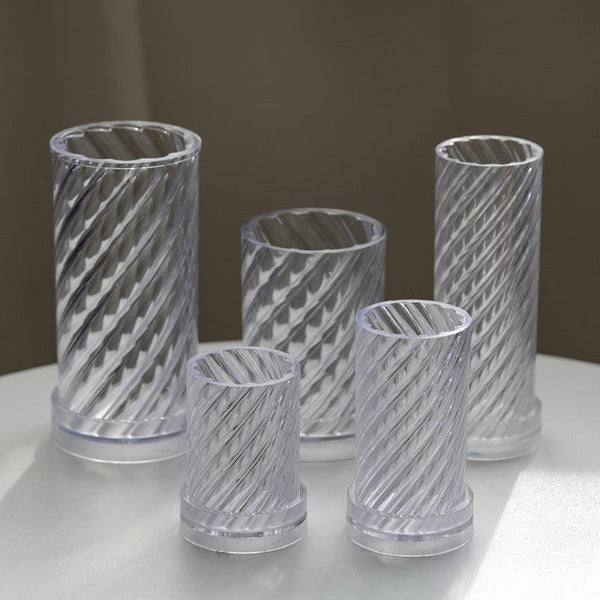 Spiral Cylindrical Acrylic Candle Mold