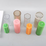 Striped Cylindrical Candle Mold 