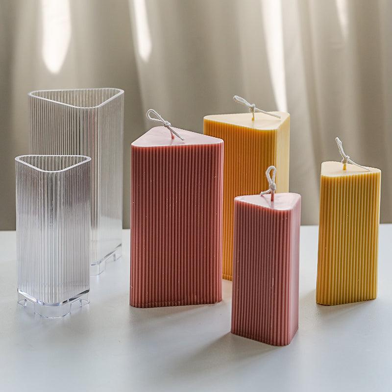 Triangular Vertical Striped Candle Mold