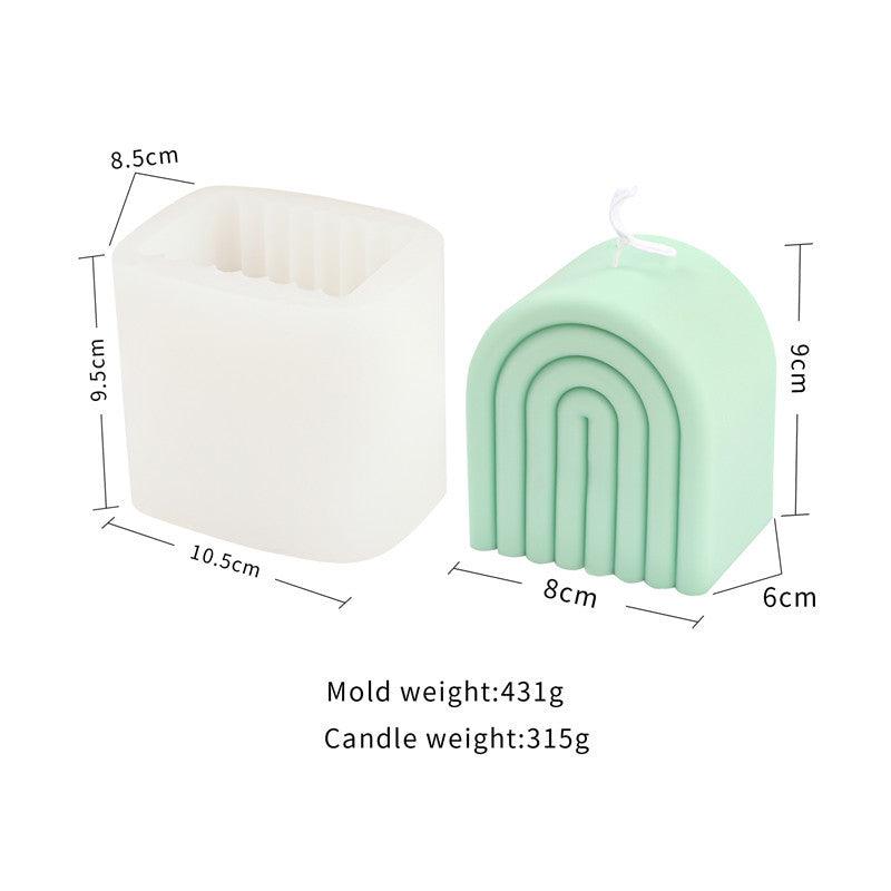 U-shaped Rainbow Bridge Arch Silicone Candle Mold Candles molds