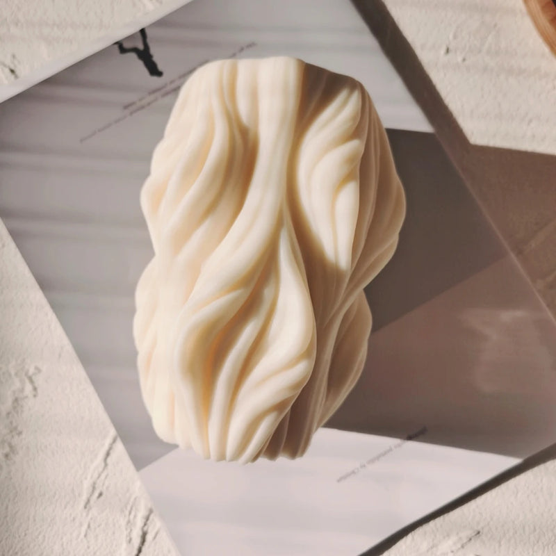 Wavy Swirl Candle Mold