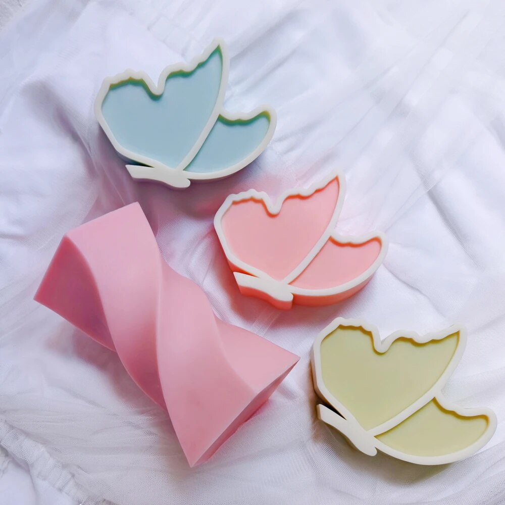3D Cute Butterfly Candle Silicone Mold