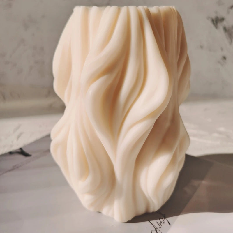 Wavy Swirl Candle Mold