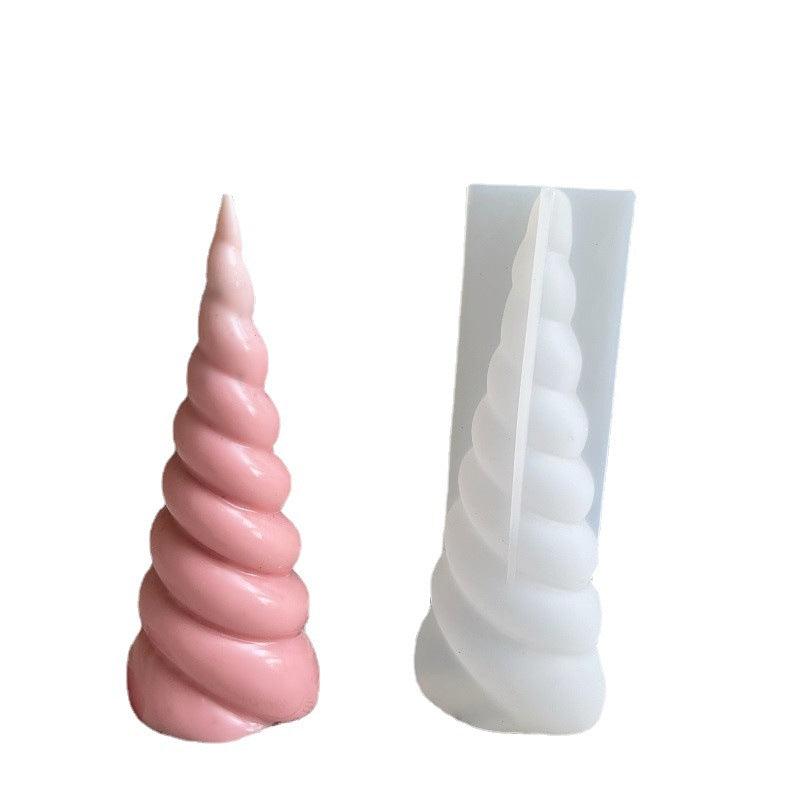 Unicorn Spiral Cone Silicone Candle Mold Candles molds