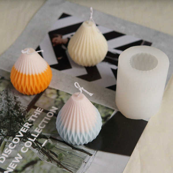 Unlock Creativity with our Striped Silicone Candle Mold - Craft Unique Candles Today! Candles molds