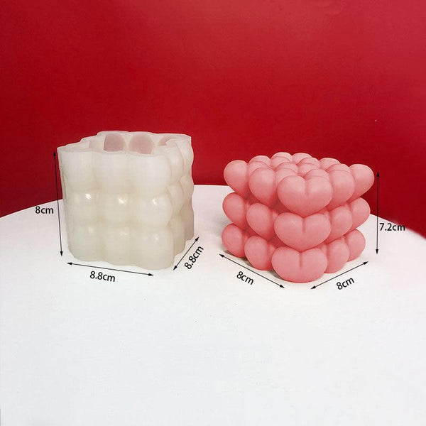 Valentines Day Love Cube Aromatherapy Candle Silicone Mold Candles molds