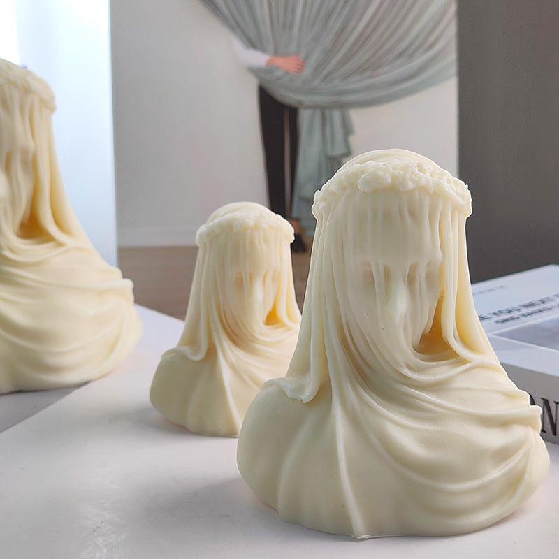 Veil Goddess Statue Candle Mold for Home Decoration Candles molds