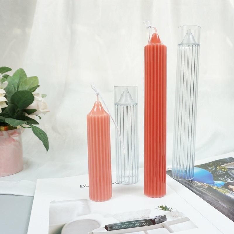 Vertical striped pointed long pole candle Mold Candles molds