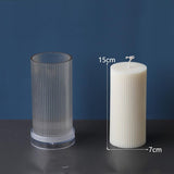 Vertical Striped Cylindrical Candle Mold