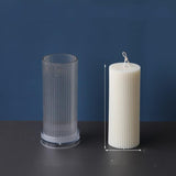 Vertical Striped Cylindrical Candle Mold