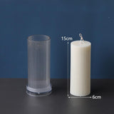 Vertical Striped Cylindrical Candle Mold