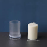 Vertical Striped Cylindrical Candle Mold