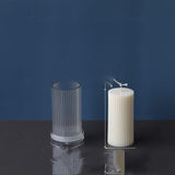 Vertical Striped Cylindrical Candle Mold