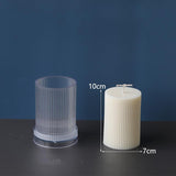 Vertical Striped Cylindrical Candle Mold